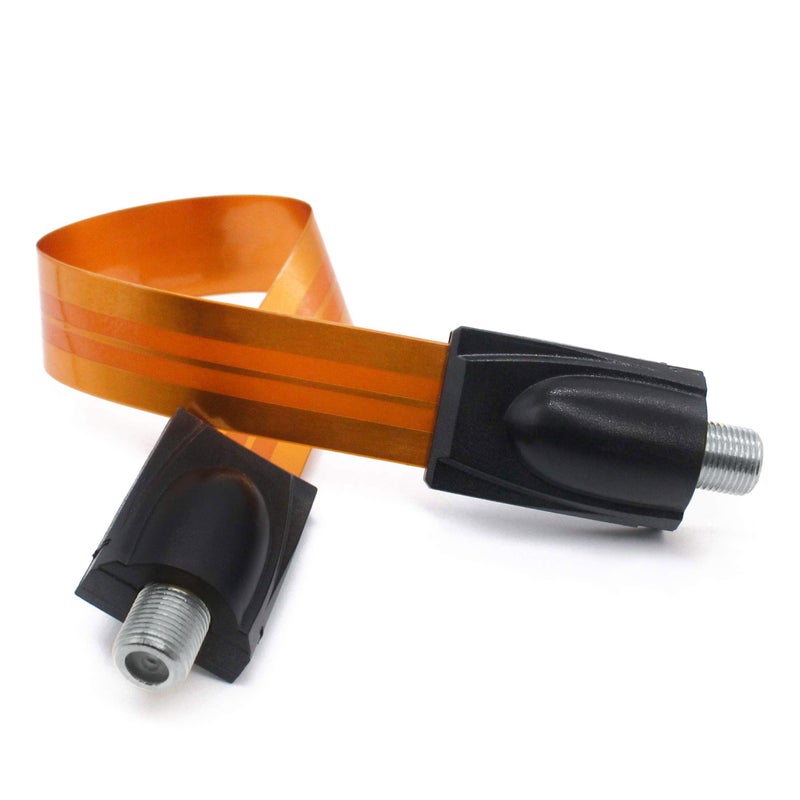 VANTRONIK Flat Coaxial Cable for Windows Ghost Wire Ultra-Thin Soft Window Cable for TV 11.8 inches Long with F Connector - Image 1